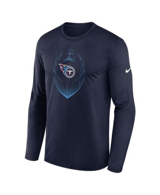 Men's Navy Tennessee Titans Icon Legend Performance Long Sleeve T-Shirt