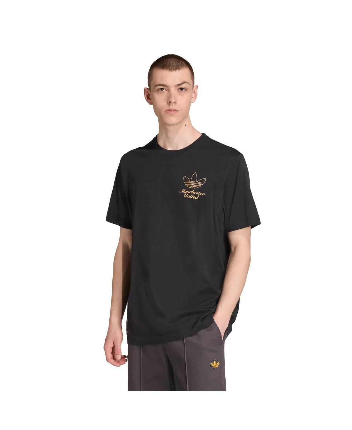 Мужская черная футболка Manchester United Terrace Icons Collection с графическим рисунком