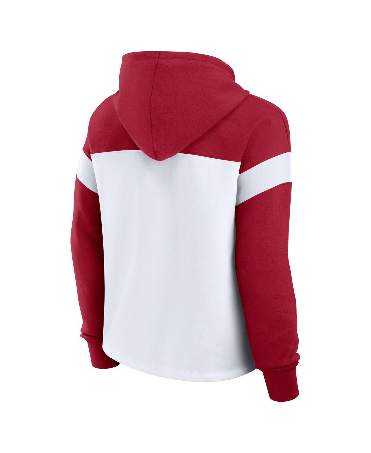 Fanatics Women's White Oklahoma Sooners Primary Logo Pullover Hoodie In White