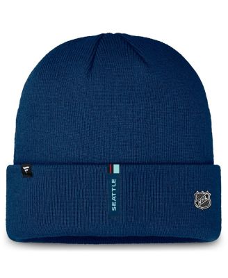 Men's Deep Sea Blue Seattle Kraken Authentic Pro Cuffed Knit Hat