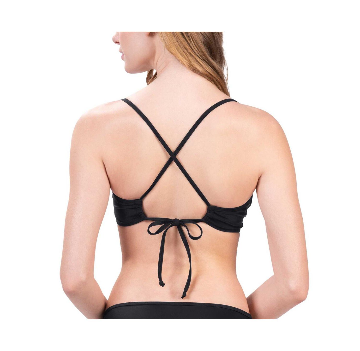 Women's Black Los Angeles Chargers Hall of Fame Bikini Top