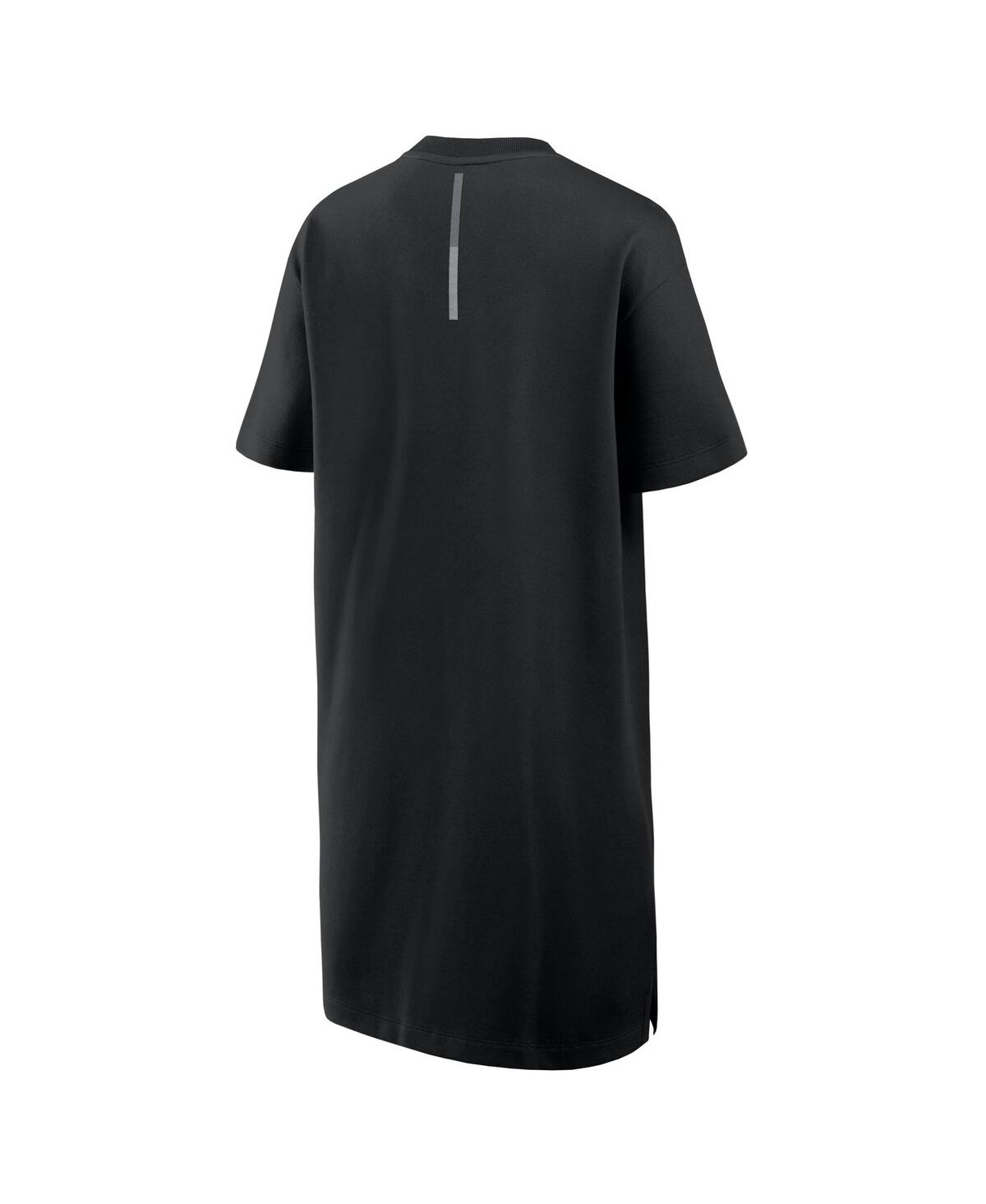 Fanatics Women's Black Texas Longhorns Elements Go Tri-blend T-shirt Dress In Black