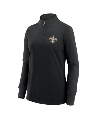 Women's Black New Orleans Saints Velocity Quarter-Zip Jacket