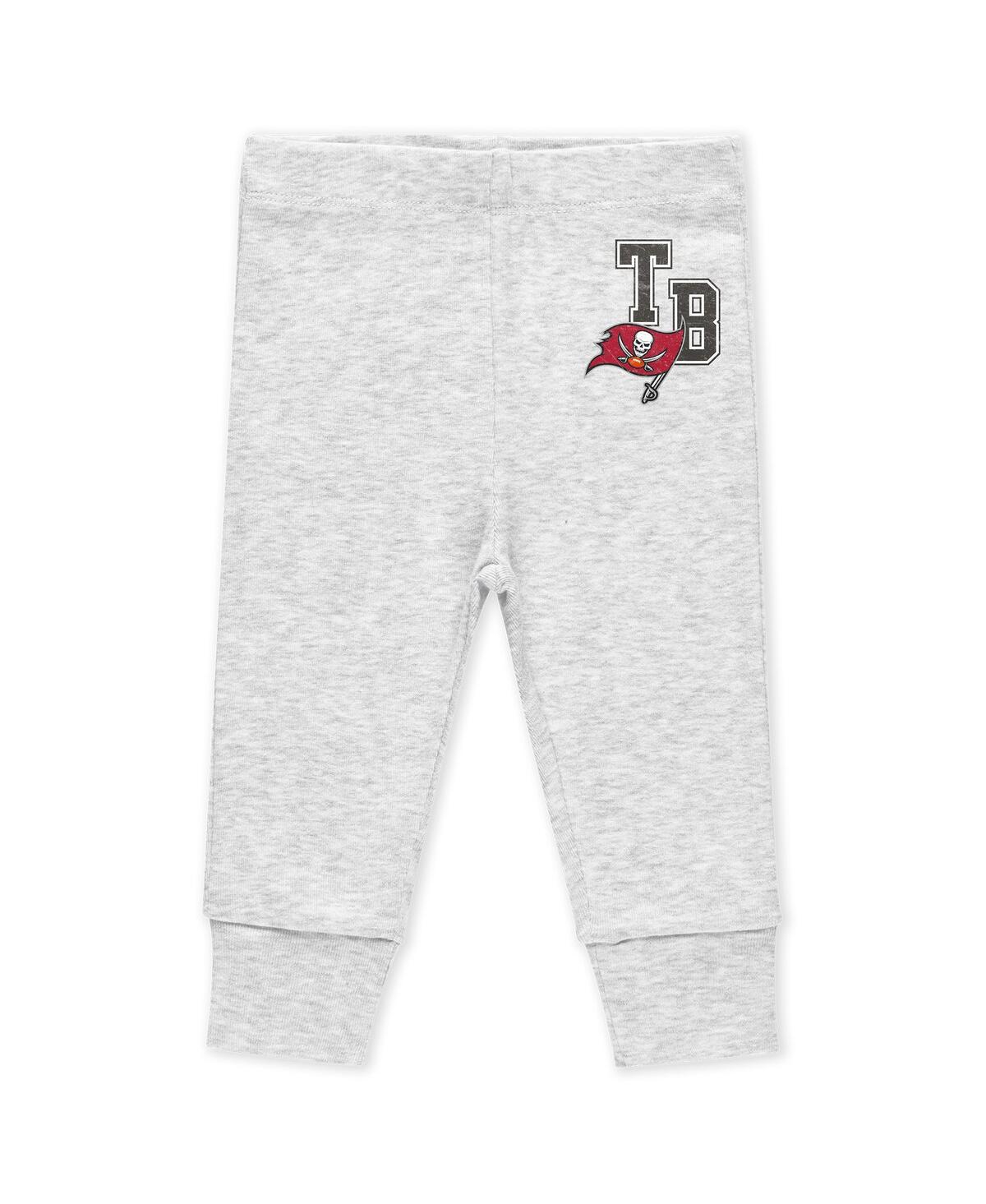 Wear By Erin Andrews Baby Boys And Girls 3-piece Tampa Bay Buccaneers Turn Me Around Bodysuits And Pant Set In Multi