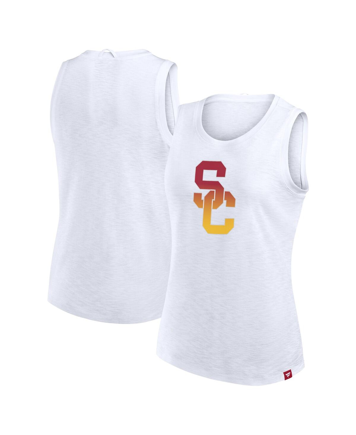 Fanatics Women's White Usc Trojans Activate Slub Tank Top
