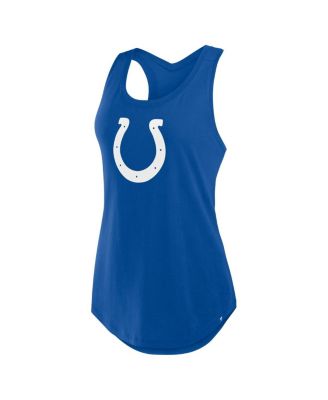 Women's Royal Indianapolis Colts Iron Fan Tank Top