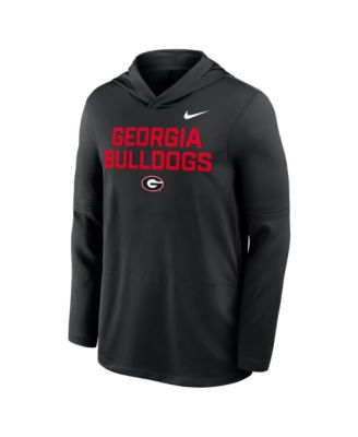 Men's Black Georgia Bulldogs 2025 Sideline Performance Long Sleeve Hoodie T-Shirt