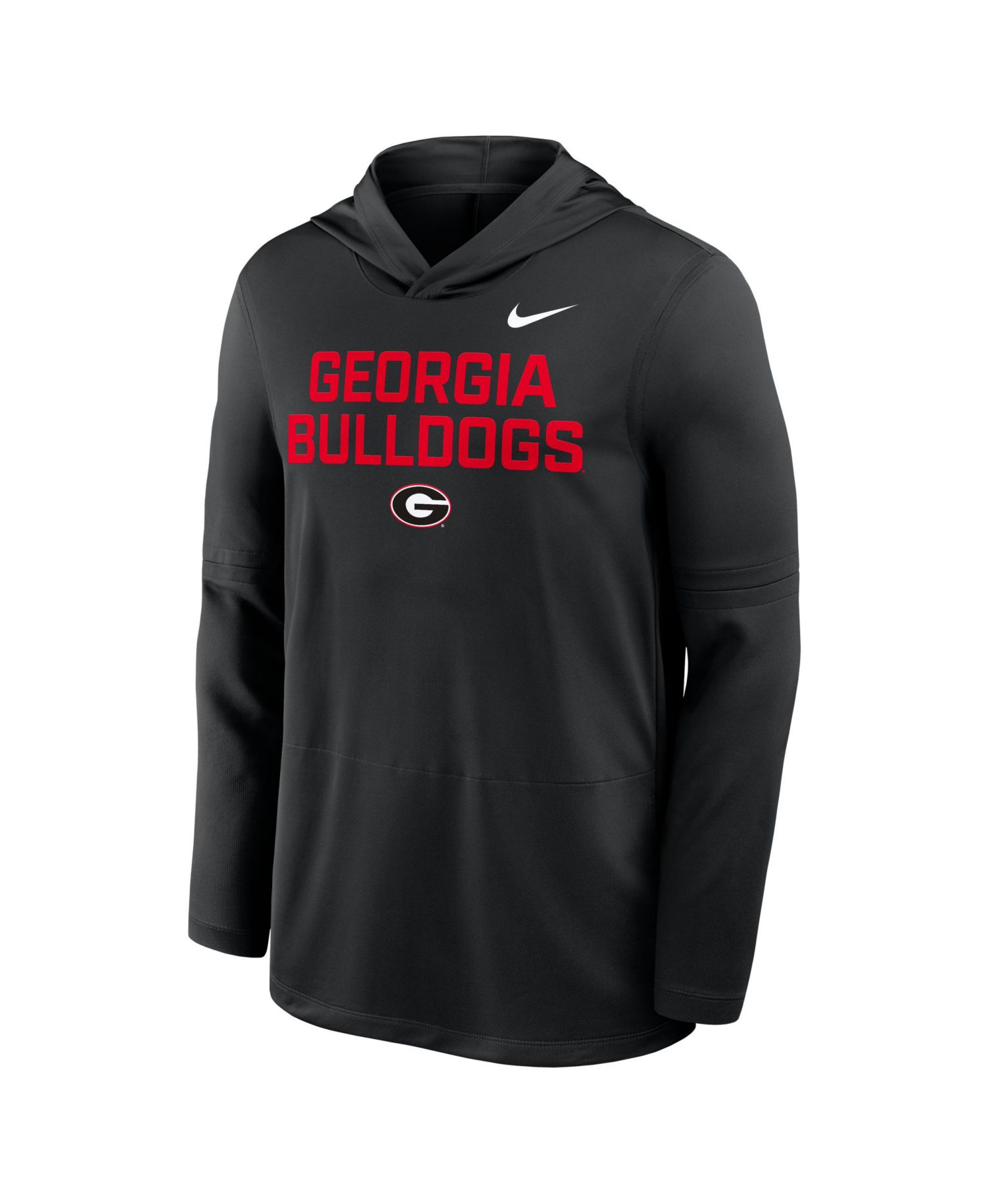 Men's Black Georgia Bulldogs 2025 Sideline Performance Long Sleeve Hoodie T-Shirt