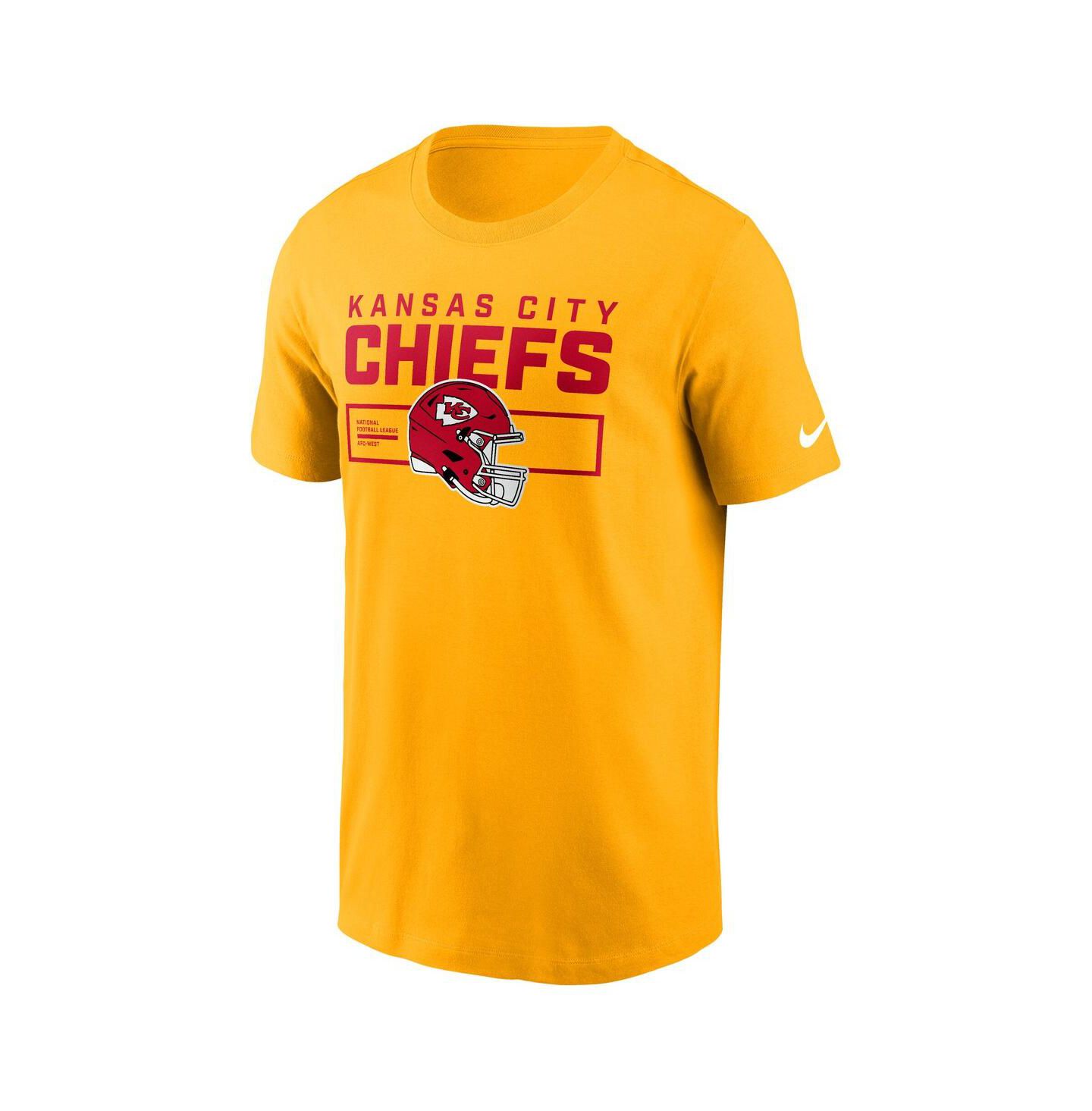 Мужская футболка Nike Gold Kansas City Chiefs Primetime Helmet Essential — фото 3