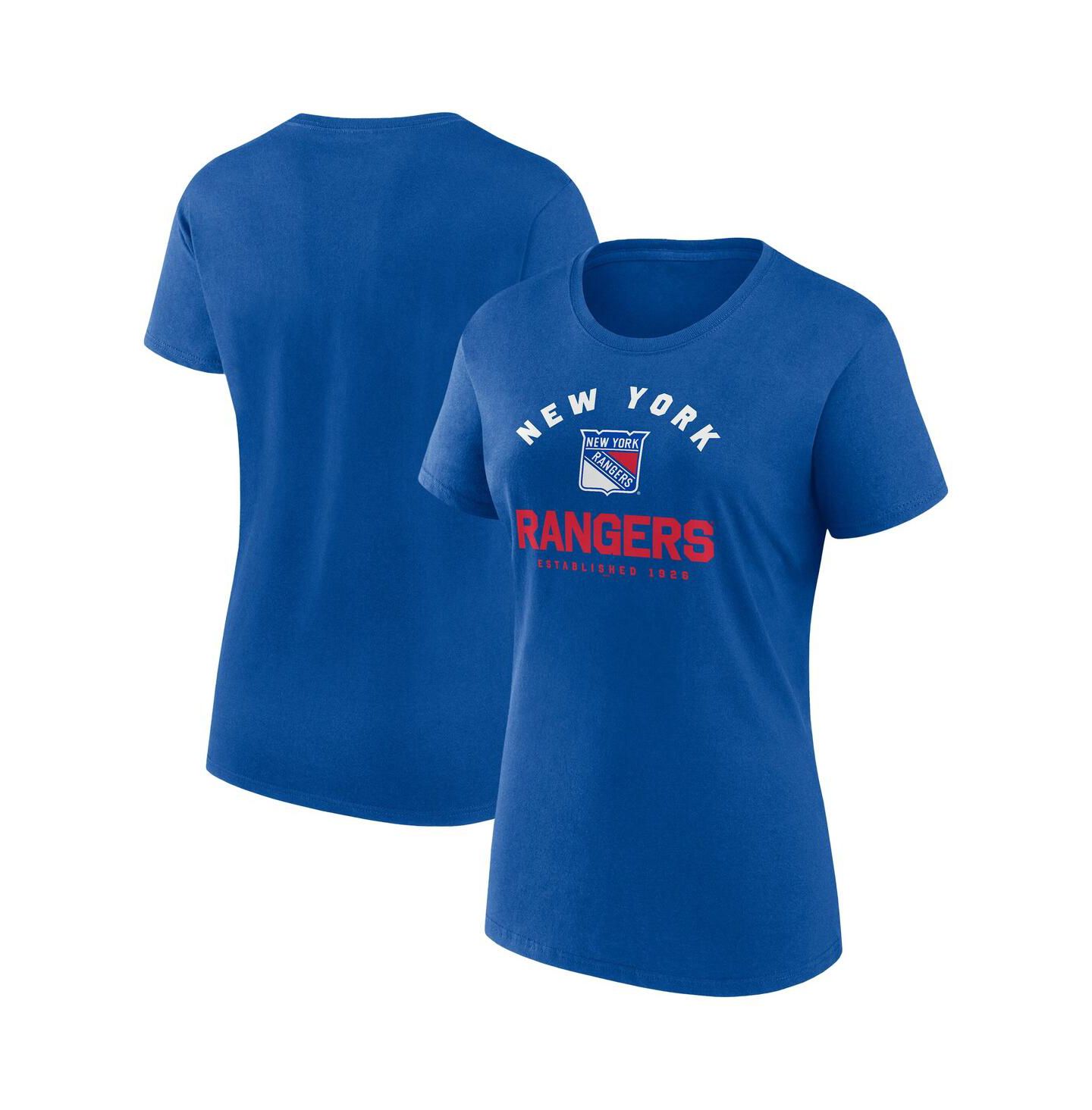 Женская футболка Logo Athletic Blue New York Rangers Unrivaled — фото 1