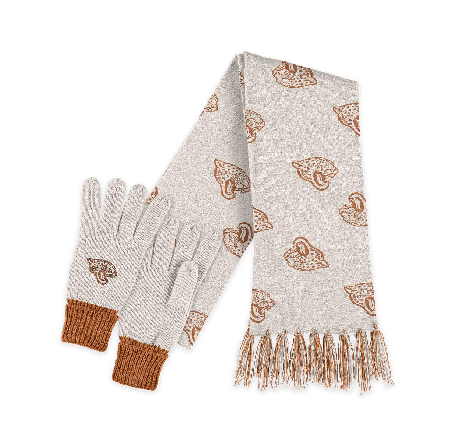 Jacksonville Jaguars Tonal Scarf and Gloves Set
