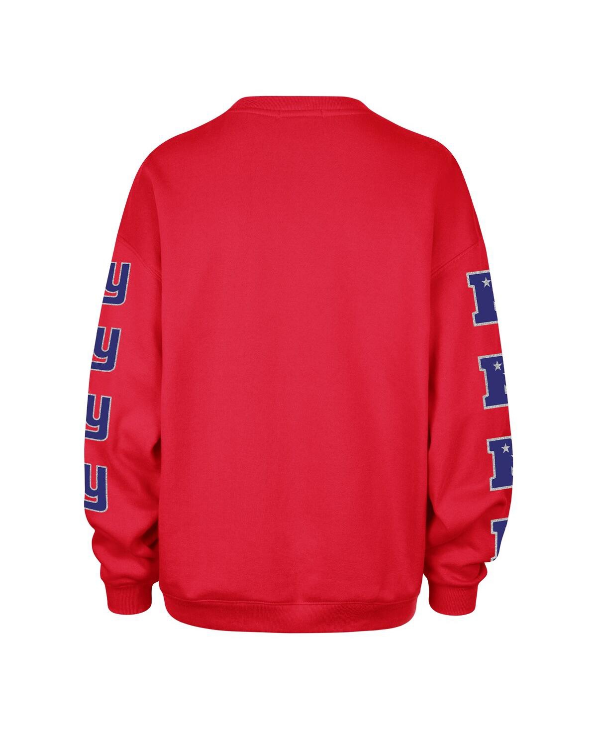 47 Brand '47  Red New York Giants Go Big Oversized Pullover Sweatshirt In Red