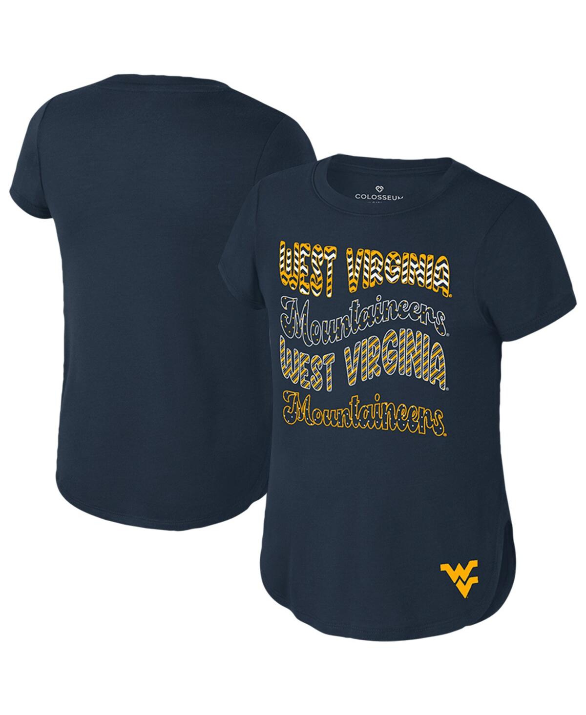 Colosseum Big Boys And Girls Navy West Virginia Mountaineers Rogan T-shirt In Blue