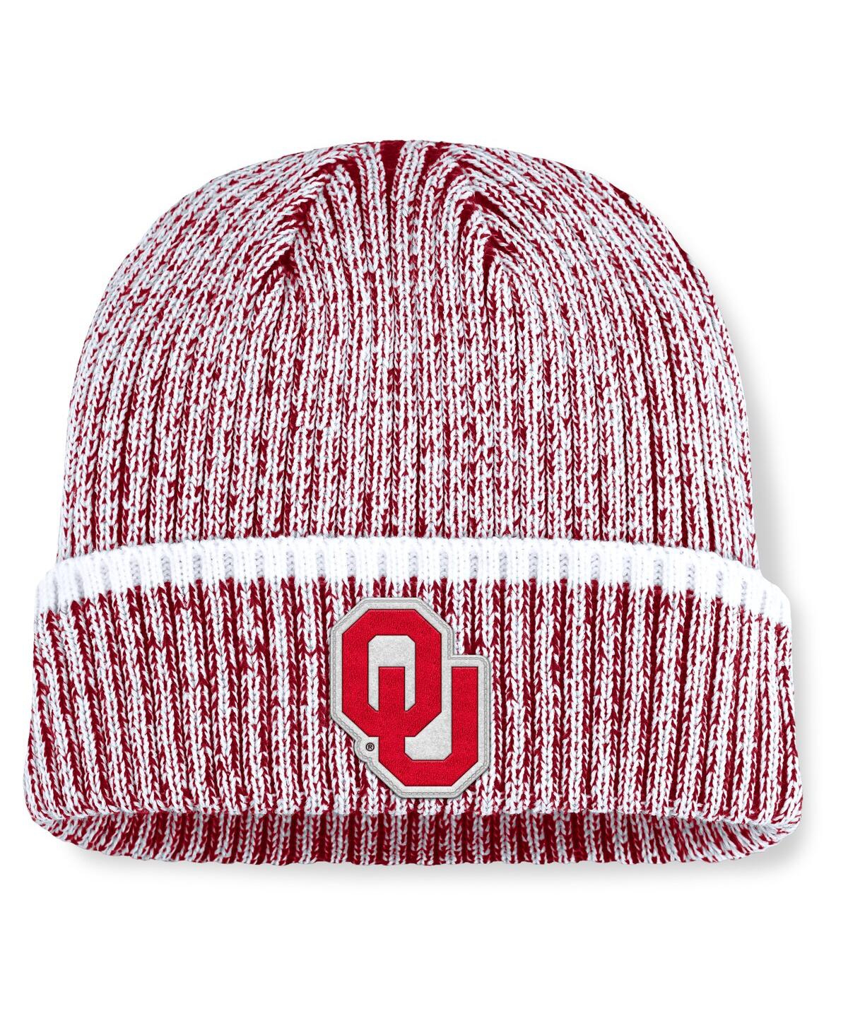 Fanatics Men's Crimson/White Oklahoma Sooners Haze Cuffed Knit Hat