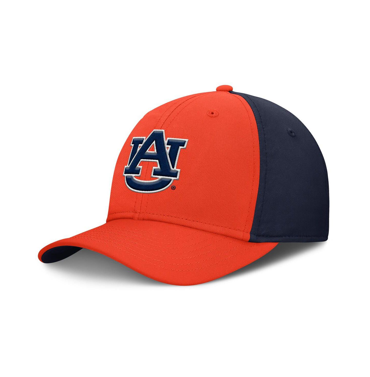 Мужская кепка Nike Orange/Navy Auburn Tigers 2025 Sideline Rise Local Dri-FIT Flex Hat — фото 1