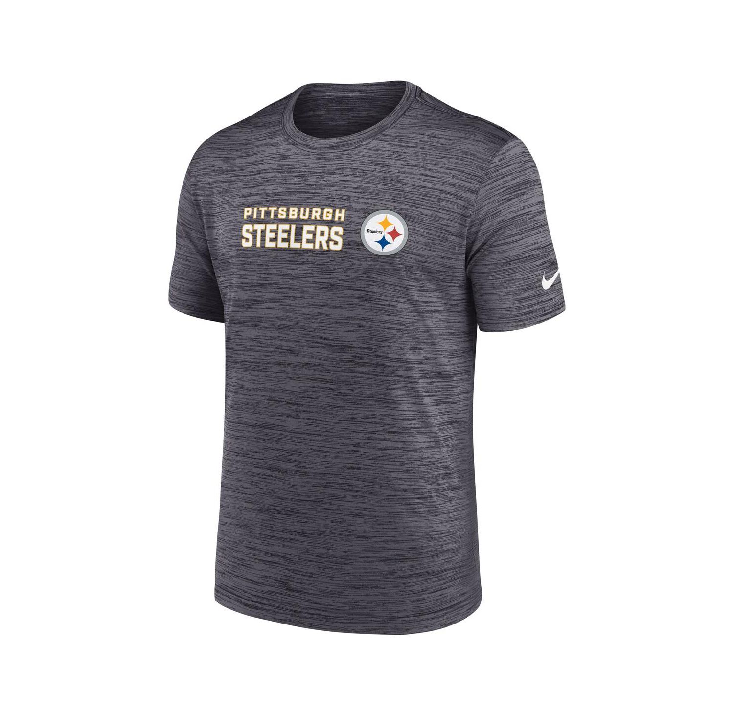Men's Black Pittsburgh Steelers Big & Tall Primetime Reverse Play Velocity Performance T-Shirt