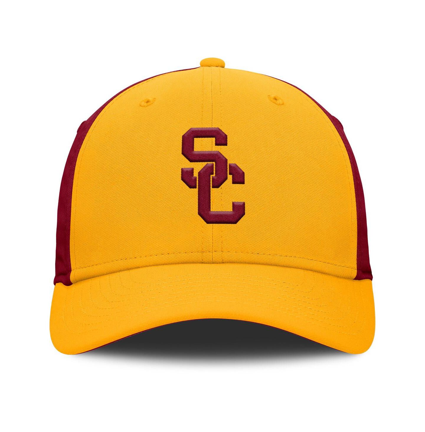 Мужская кепка Nike Gold/Cardinal USC Trojans 2025 Sideline Rise Local Performance Flex Hat — фото 4