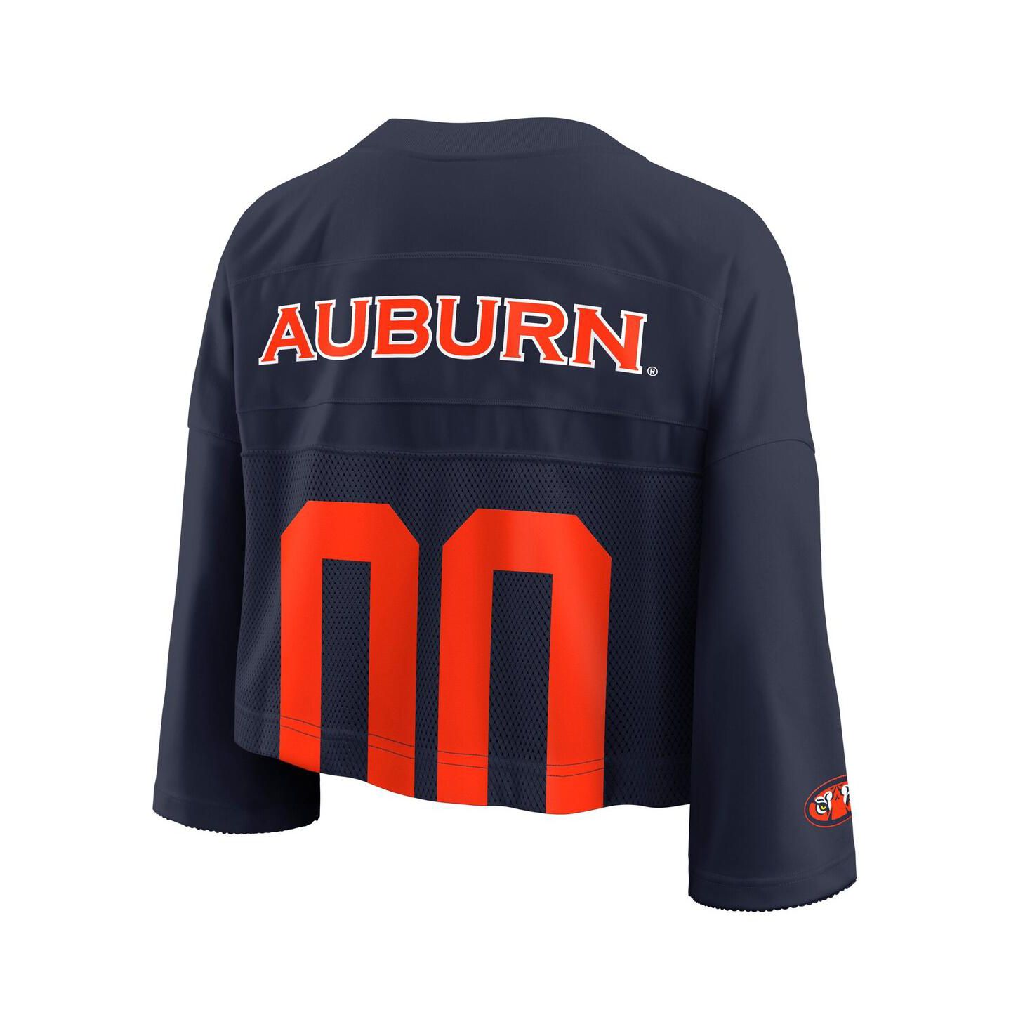 Женское джерси Nike Women's Navy Auburn Tigers Cropped Mesh Fashion Jersey — фото 3