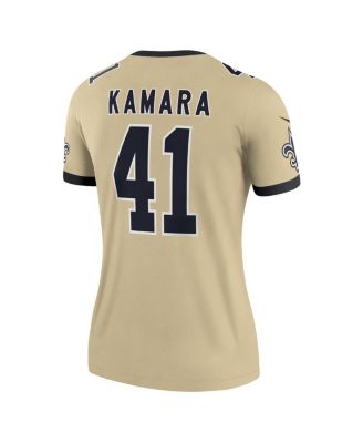 Women's Alvin Kamara Gold New Orleans Saints Gameday Golds Alternate Legend Player Performance Top