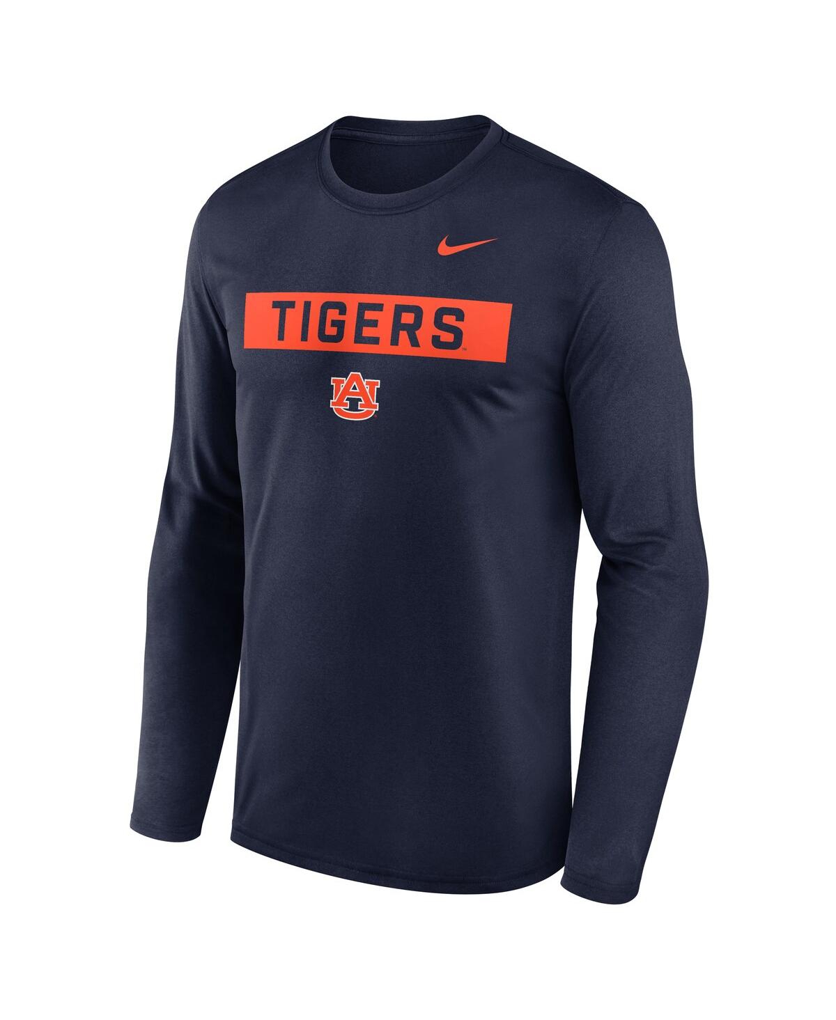 Nike Navy Auburn Tigers Primetime Campus 2-hit Legend Long Sleeve T-shirt In Blue