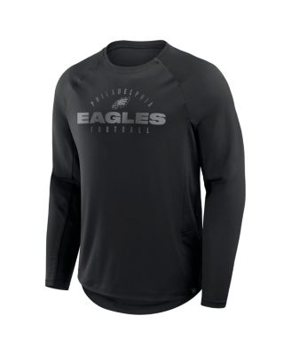 Men's Black Philadelphia Eagles Coverage Scheme Long Sleeve T-Shirt
