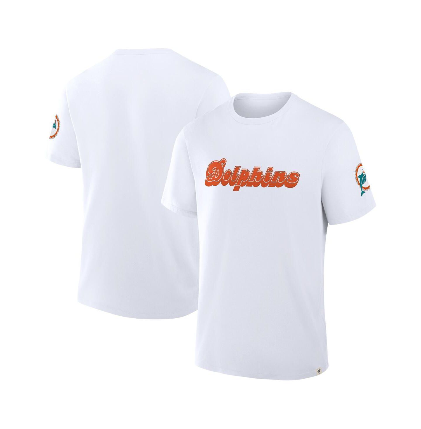 Мужская футболка Fanatics White Miami Dolphins Elevated Classic Legacy — фото 1