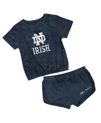 Colosseum - Toddler 2-Piece Navy Notre Dame Fighting Irish Fern T-Shirt and Shorts Set