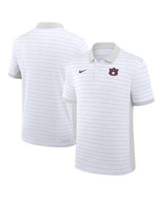 Nike - Men's White Auburn Tigers 2025 Early Season Coaches Sideline Victory Stripe Dri-FIT Polo
