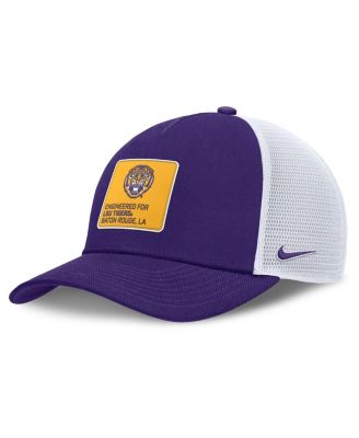 Nike - Men's Purple/White LSU Tigers 2025 On-Field Rise Engineered Trucker Adjustable Hat