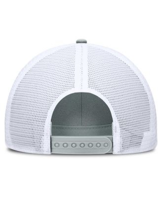 Men's Silver/White Michigan State Spartans 2025 On-Field Rise Engineered Trucker Adjustable Hat