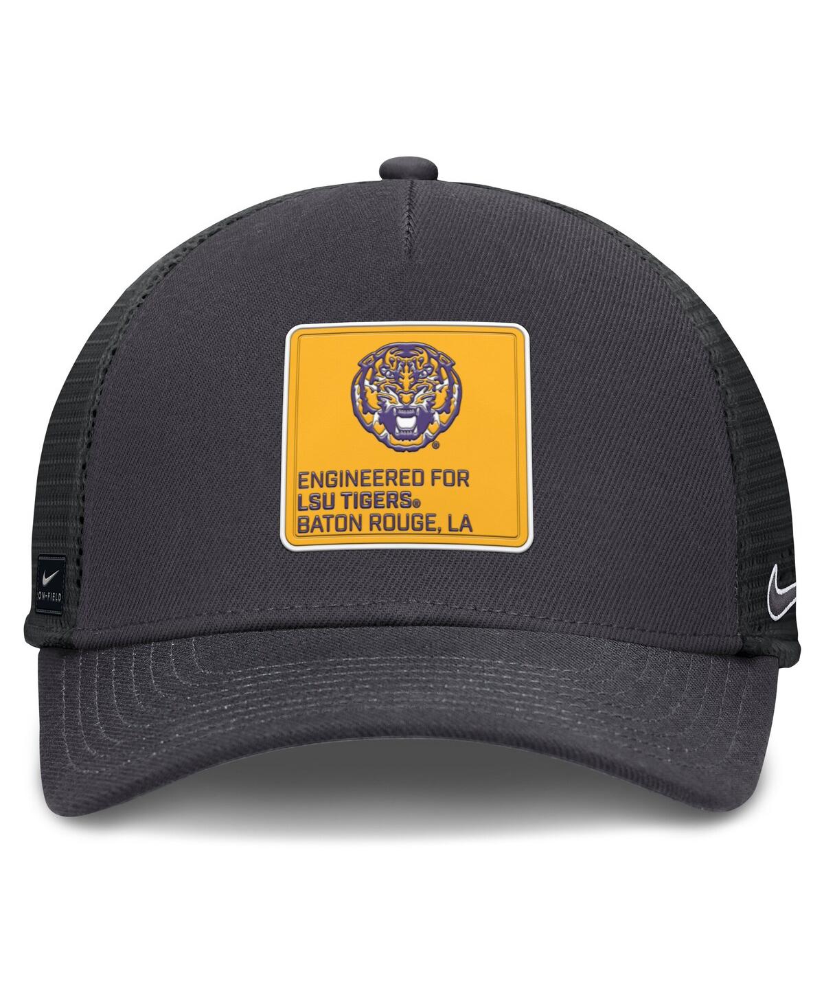 Nike Men's Anthracite/Black Lsu Tigers 2025 On-Field Rise Engineered Trucker Adjustable Hat