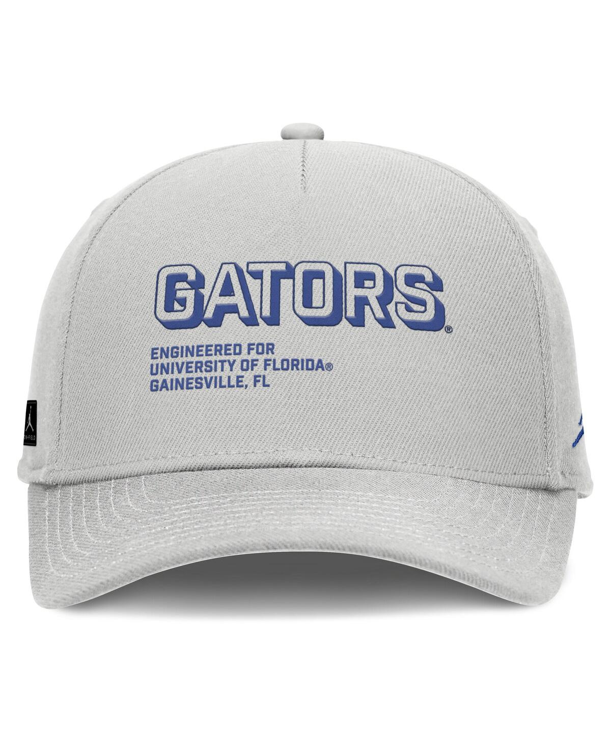 Jordan Men's Gray Florida Gators 2025 Sideline Dust Pinched Rise Adjustable Hat In Gray