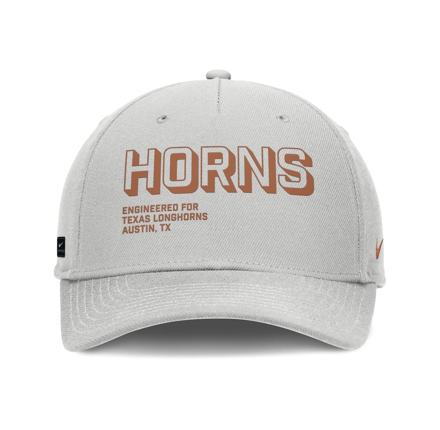 Men's Gray Texas Longhorns 2025 Sideline Dust Pinched Rise Adjustable Hat