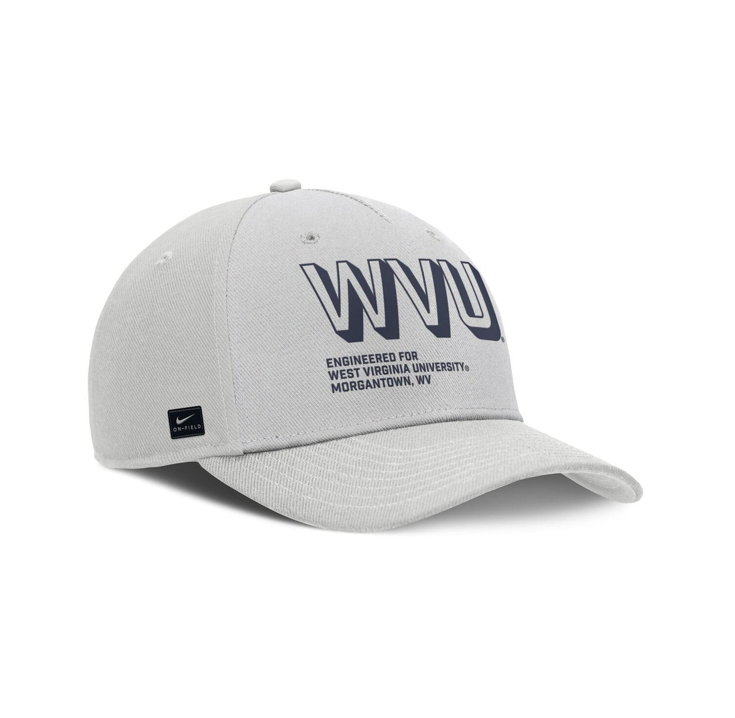 Men's Gray West Virginia Mountaineers 2025 Sideline Dust Pinched Rise Adjustable Hat