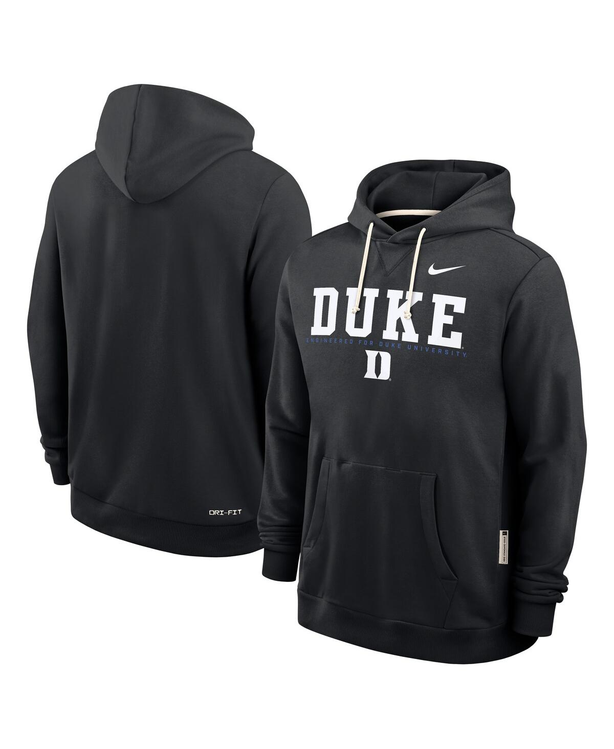 Nike Black Duke Blue Devils 2025 Sideline Standard Issue Dri-fit Hoodie In Black