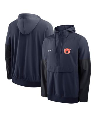 Nike - Men's Navy Auburn Tigers Anorak Half-Zip Hoodie Jacket
