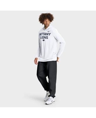 Men's White Penn State Nittany Lions 2025 Sideline Performance Long Sleeve Hoodie T-Shirt