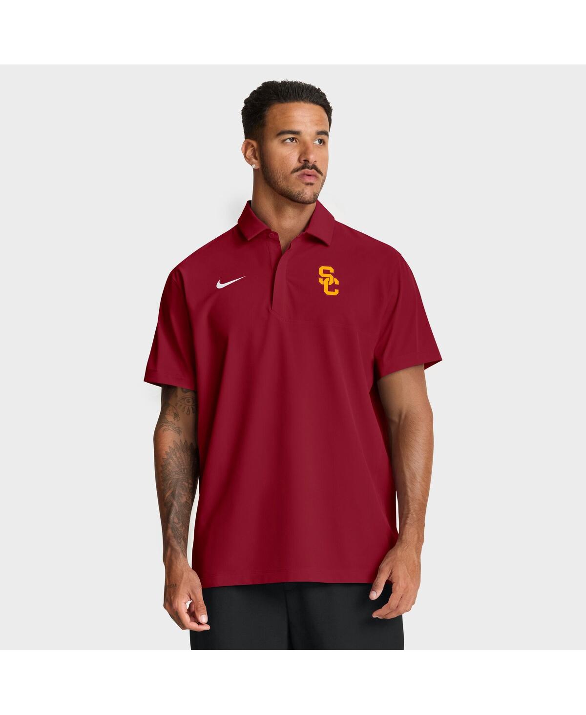 Nike Cardinal Usc Trojans 2025 Coaches Sideline Polo In Red