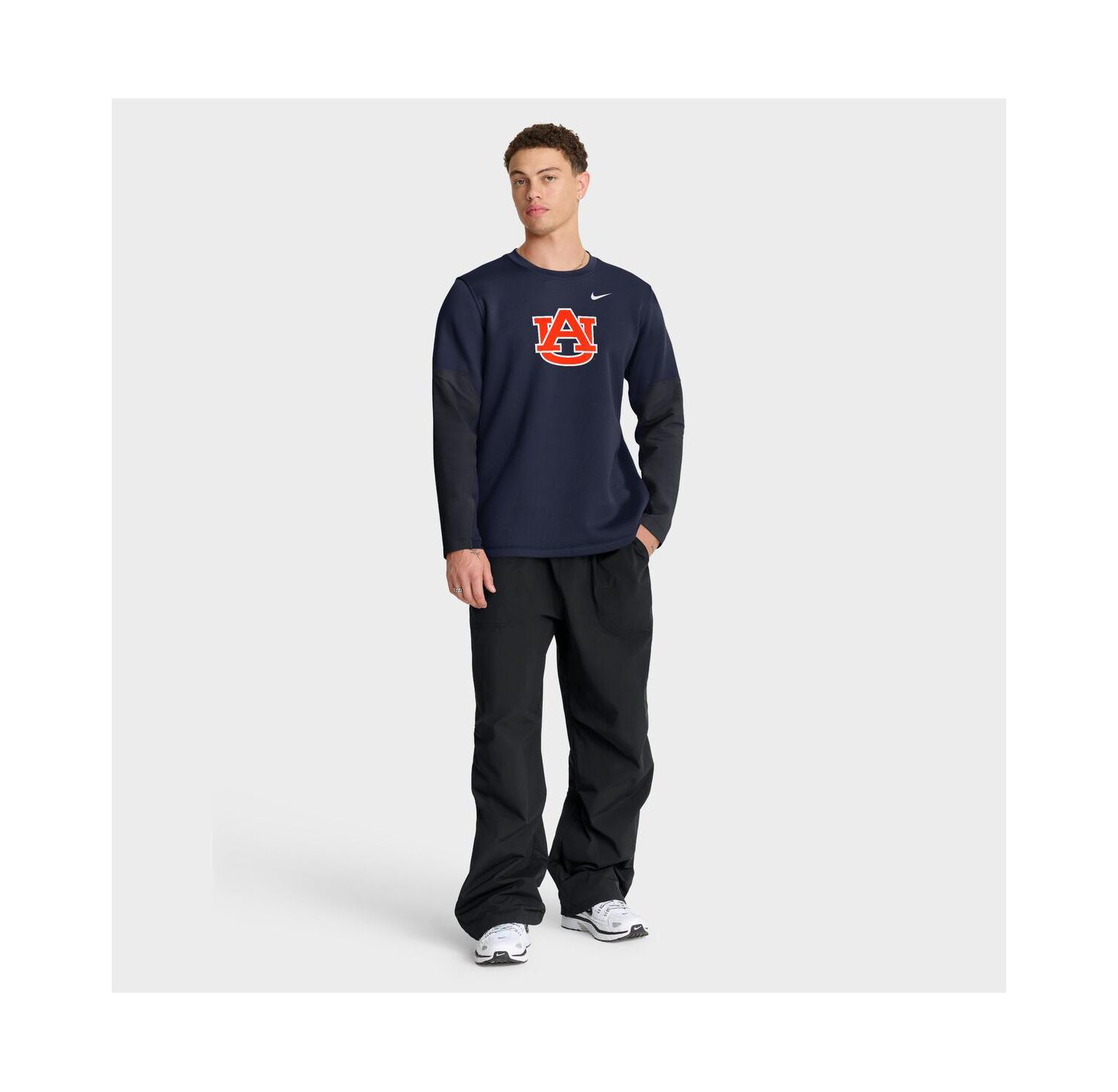 Men's Navy Auburn Tigers 2025 Sideline Coach Dri-FIT Long Sleeve T-Shirt