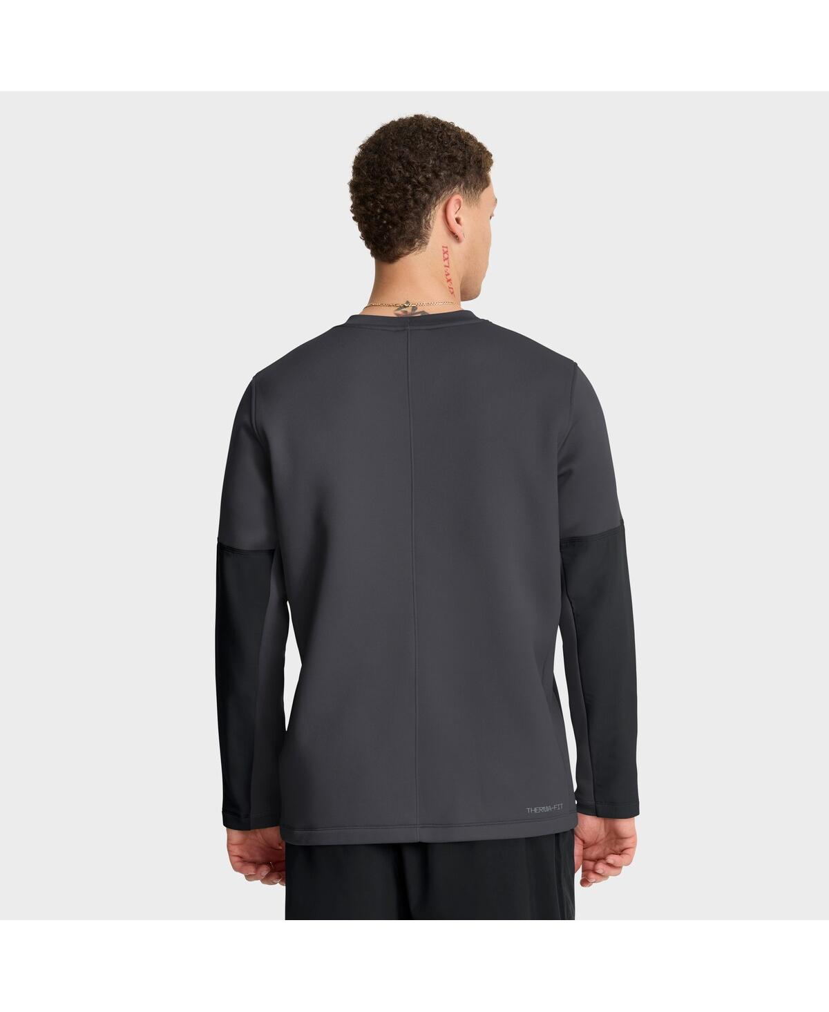 Nike Men's Anthracite Alabama Crimson Tide 2025 Sideline Coach Performance Long Sleeve T-shirt In Gray