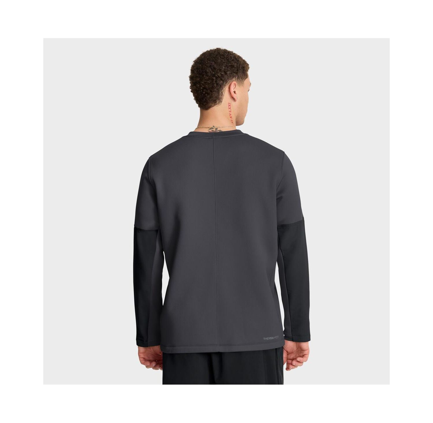 Men's Anthracite Alabama Crimson Tide 2025 Sideline Coach Performance Long Sleeve T-Shirt