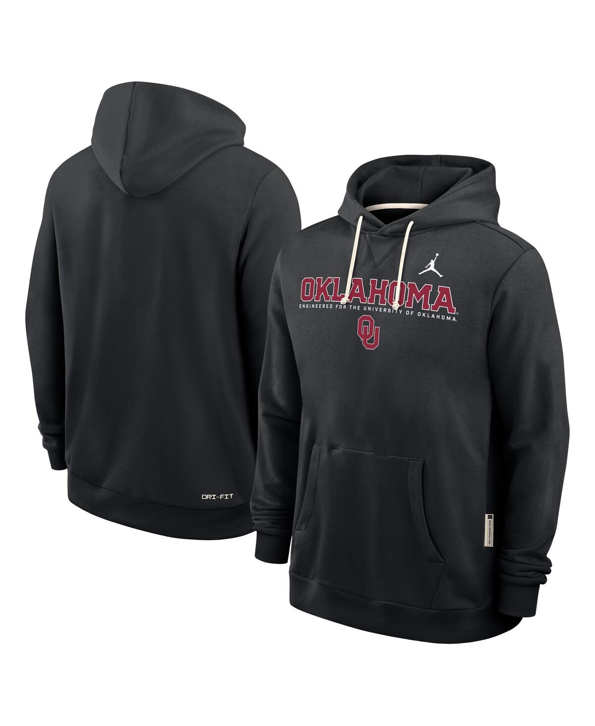 Jordan Men's Oklahoma Sideline  Brand Dri-fit College Pullover Hoodie In Black