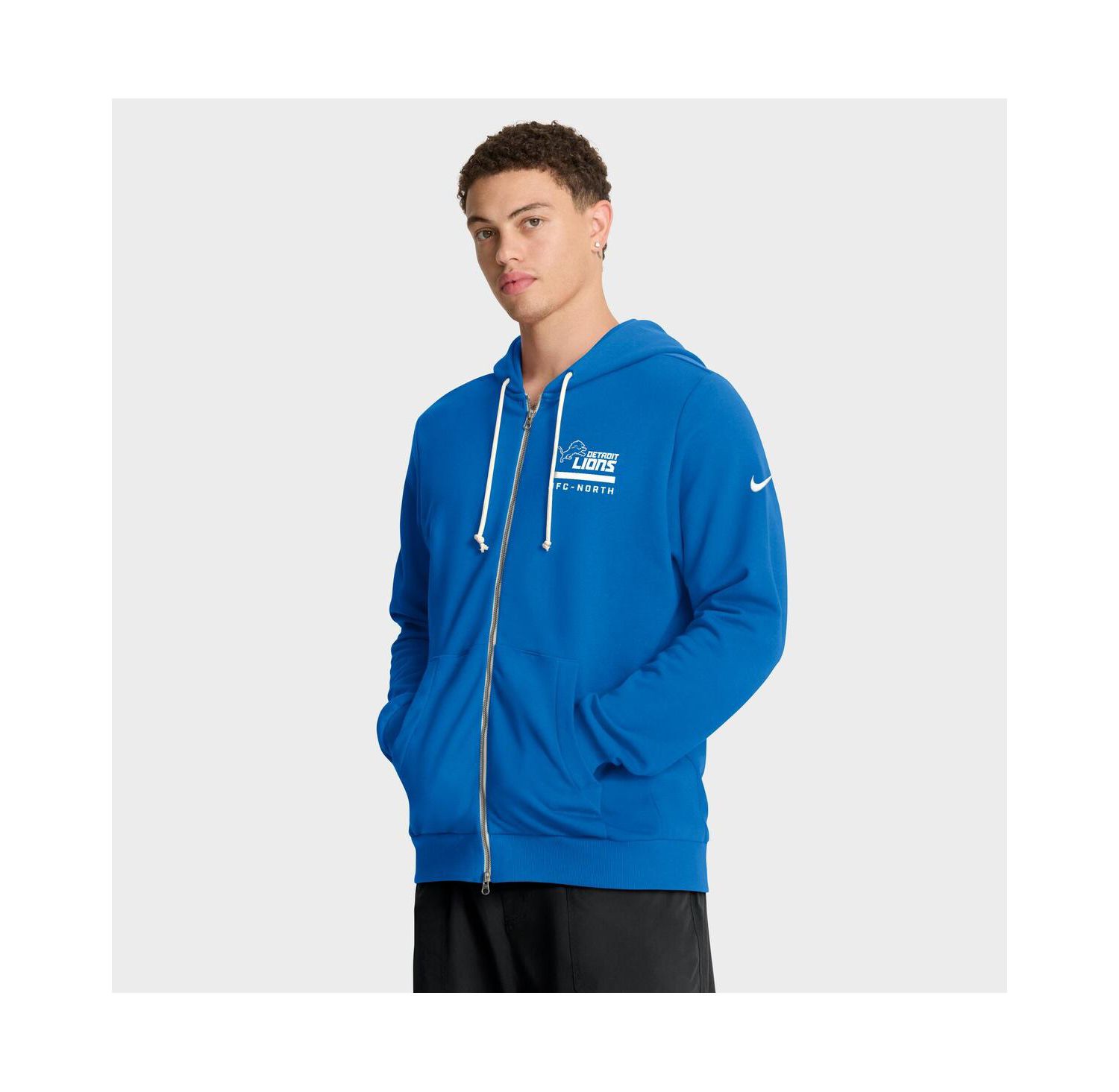 Men's Blue Detroit Lions Sideline Standard Issue Utility Player Dri-FIT Full-Zip Hoodie