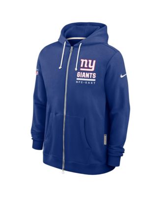Men's Royal New York Giants Sideline Standard Issue Utility Player Dri-FIT Full-Zip Hoodie