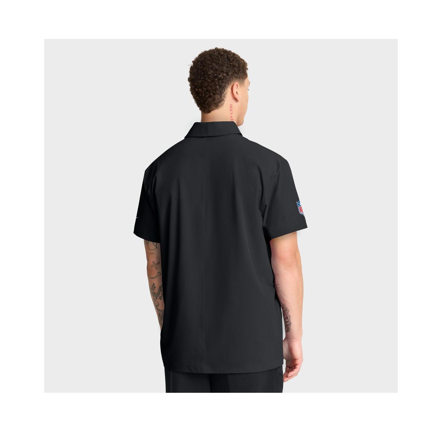 Men's Black New Orleans Saints Sideline City Pride Woven Performance Polo Shirt