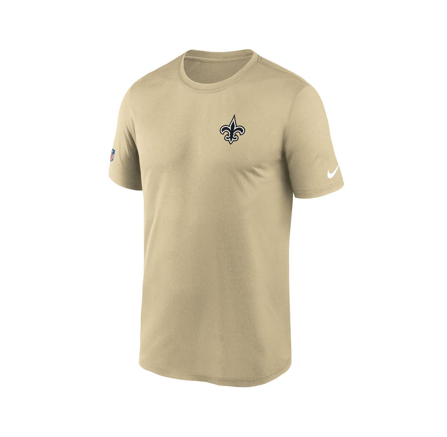 Men's Gold New Orleans Saints Sideline Alt Pack Small Logo Legend Performance T-Shirt
