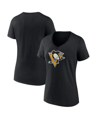Fanatics - Women's Black Pittsburgh Penguins Primary Logo Team V-Neck T-Shirt