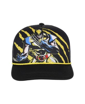 Men's Black Wolverine Big Front Foam Trucker Adjustable Hat