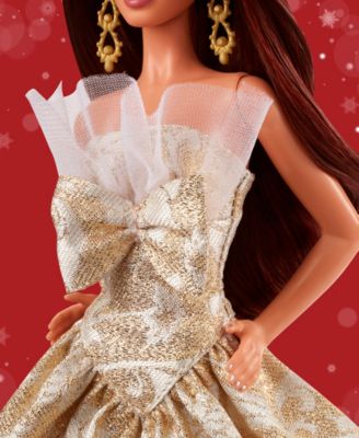 2025 Holiday Barbie Doll with Dark Brown Hair