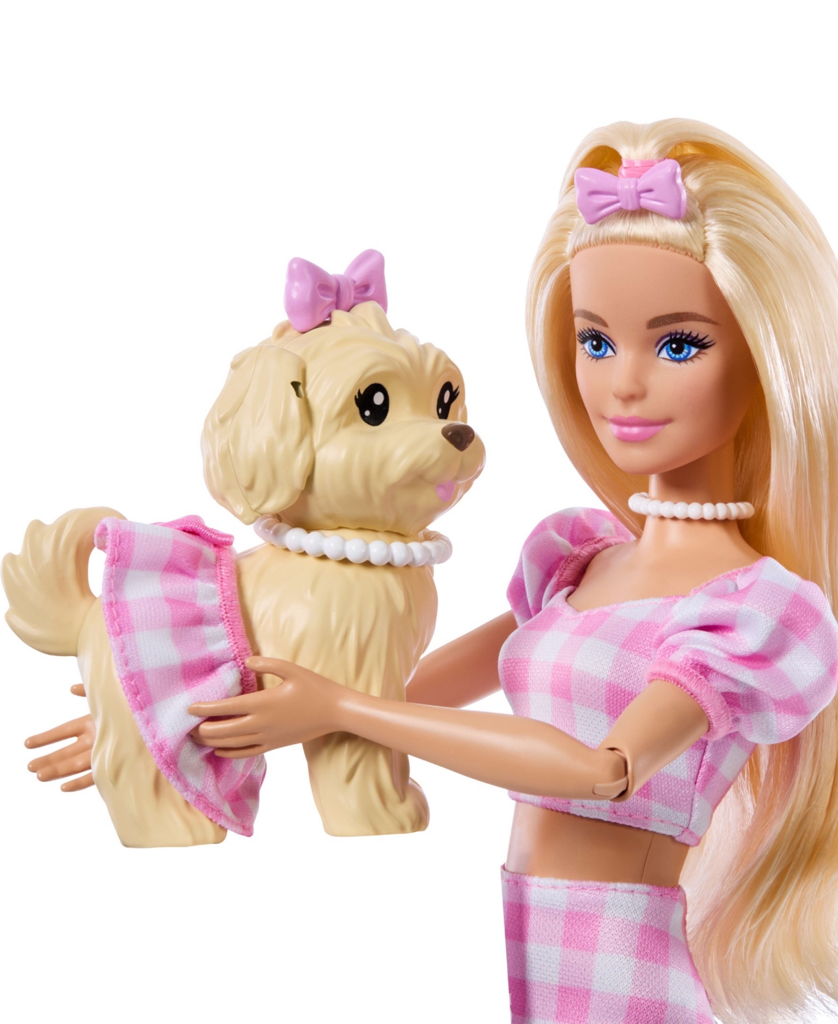 Barbie Twinning Looks Fashion Doll With Pet Dog Matching Clothes And Accessories In Pink